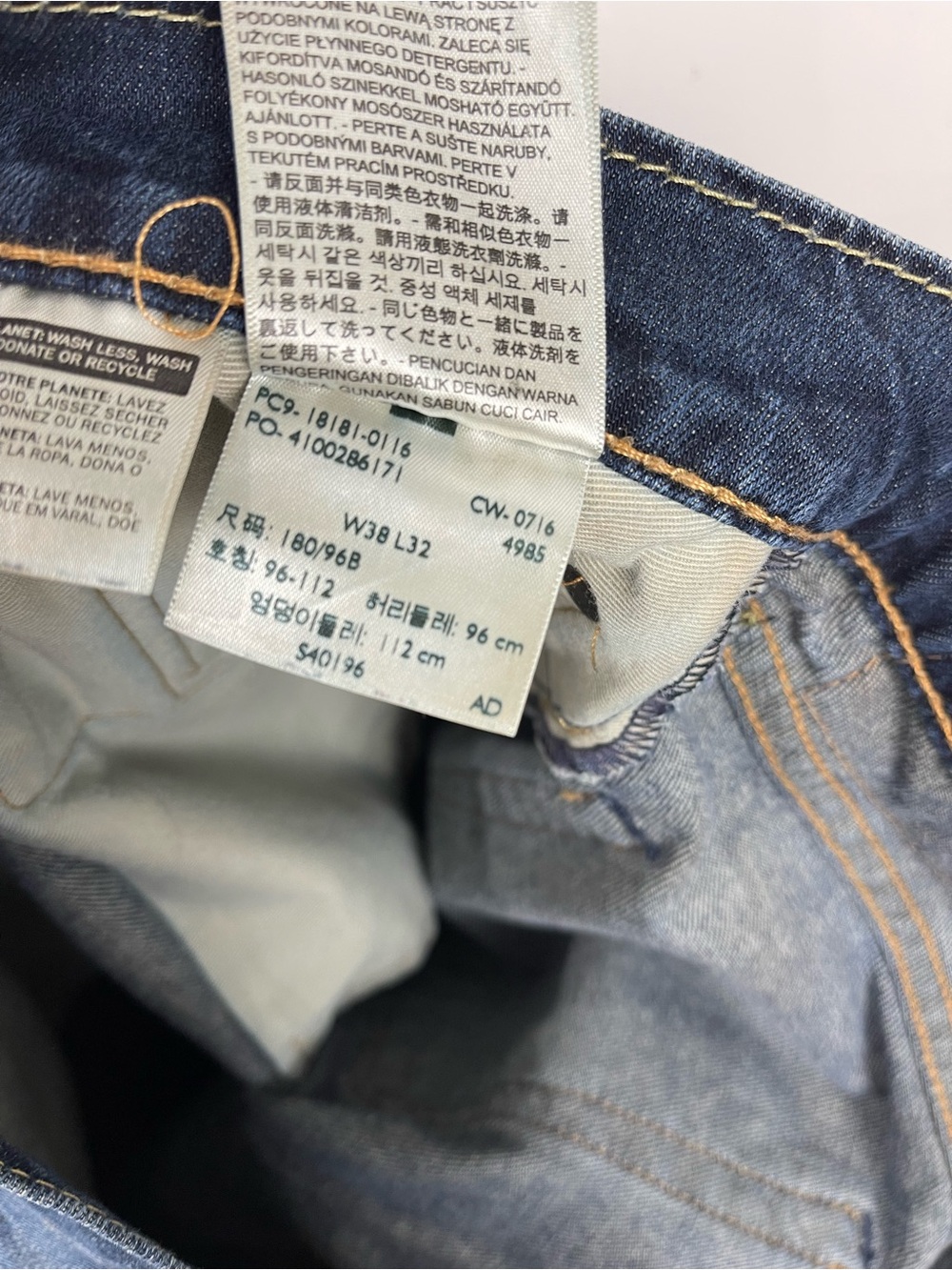 Levi’s 541 Athletic Taper Jeans Men’s 38x32 Dark Wash Stretch Denim Faded Blue - Picture 7 of 7